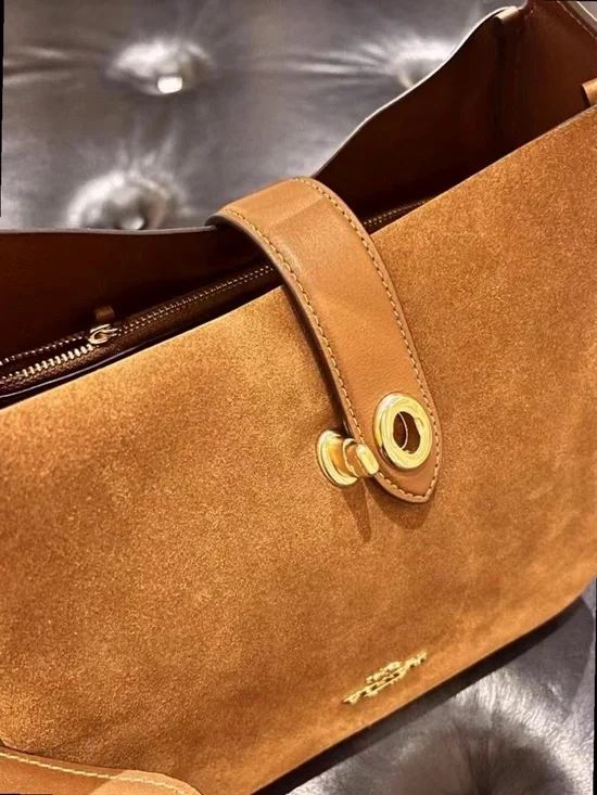 NWT COACH Hadley Convertible Crossbody Bag In Suede - Picture 5 of 8